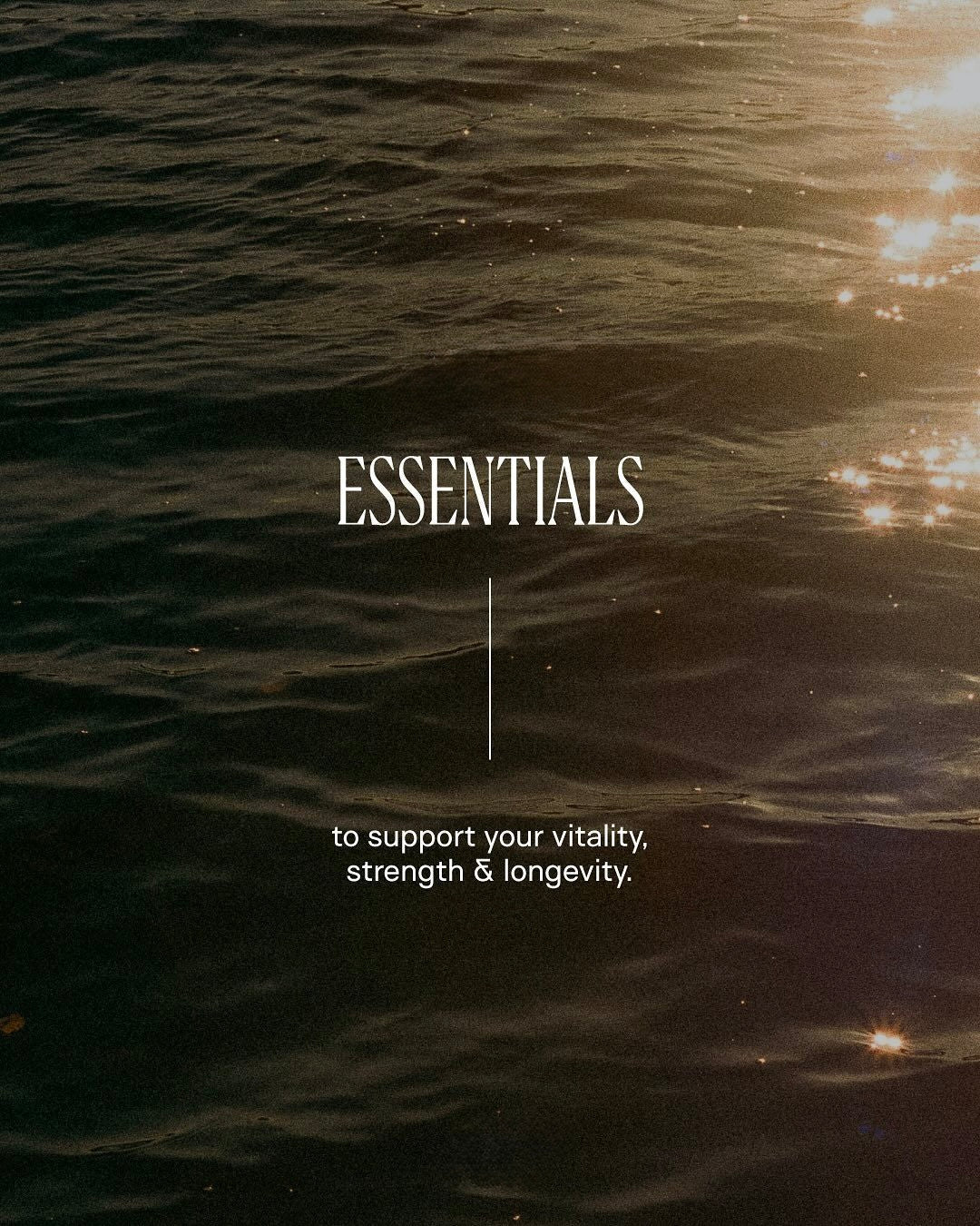 ESSENTIALS: to support your vitality, strength & longevity.