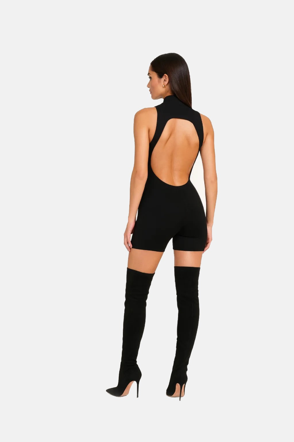 Sculpted Open-Back Jumpsuit
