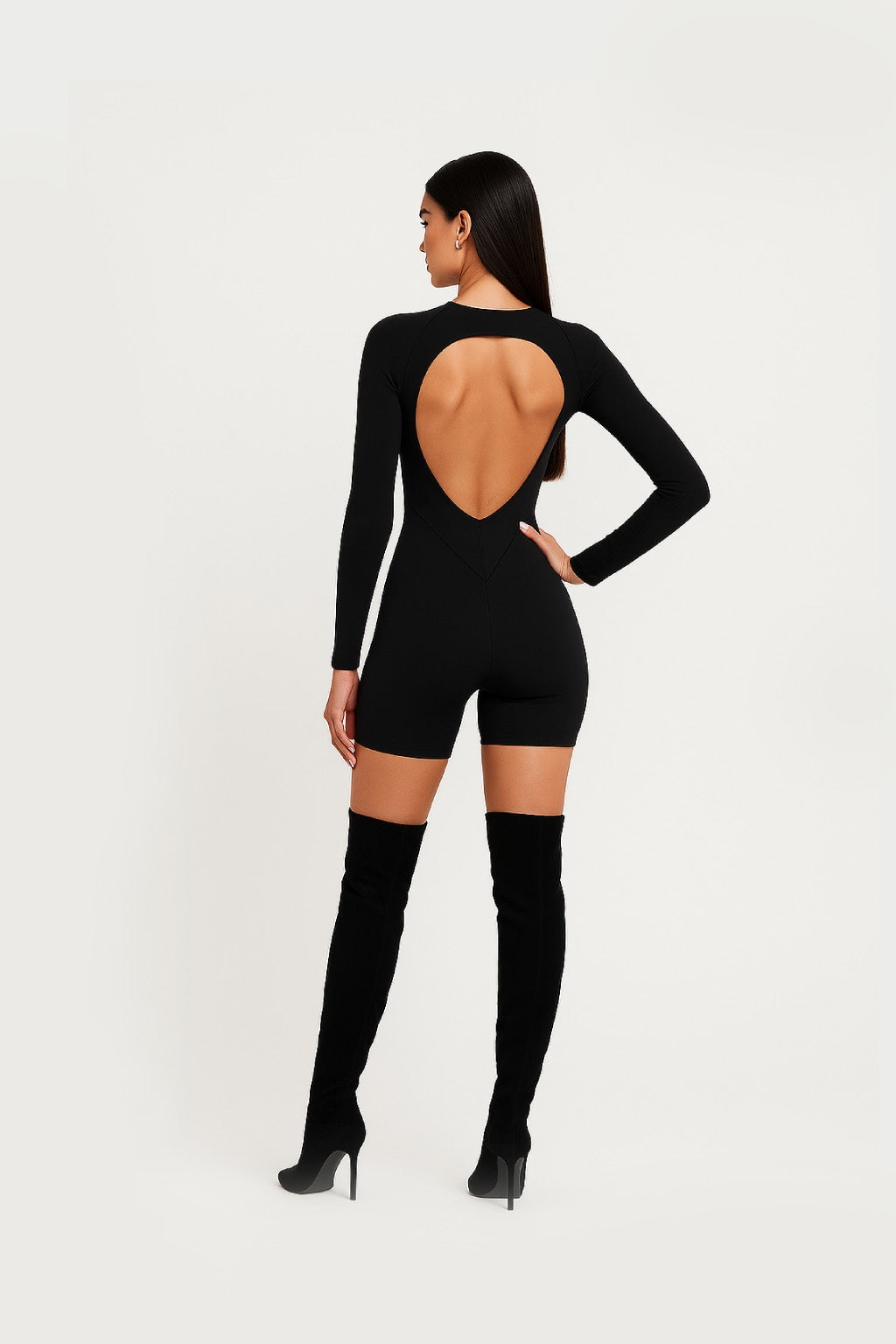 Long-Sleeve Contour Romper