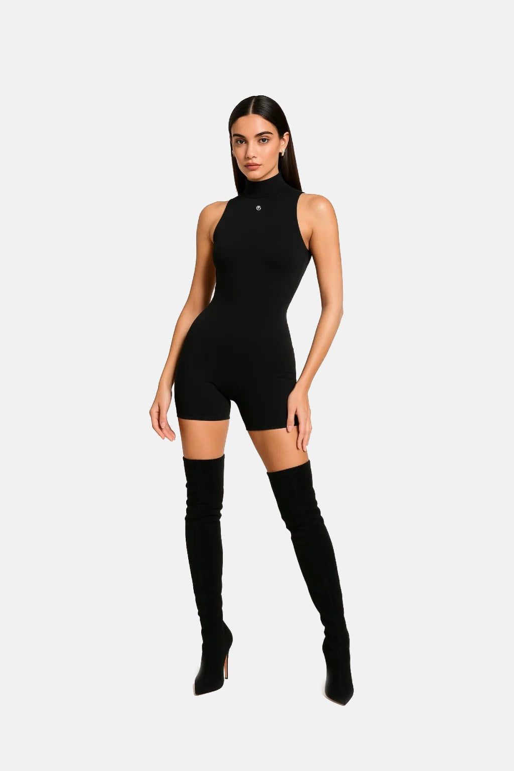 Sculpted Open-Back Jumpsuit