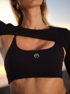 Sola Cross Bra Top | Black