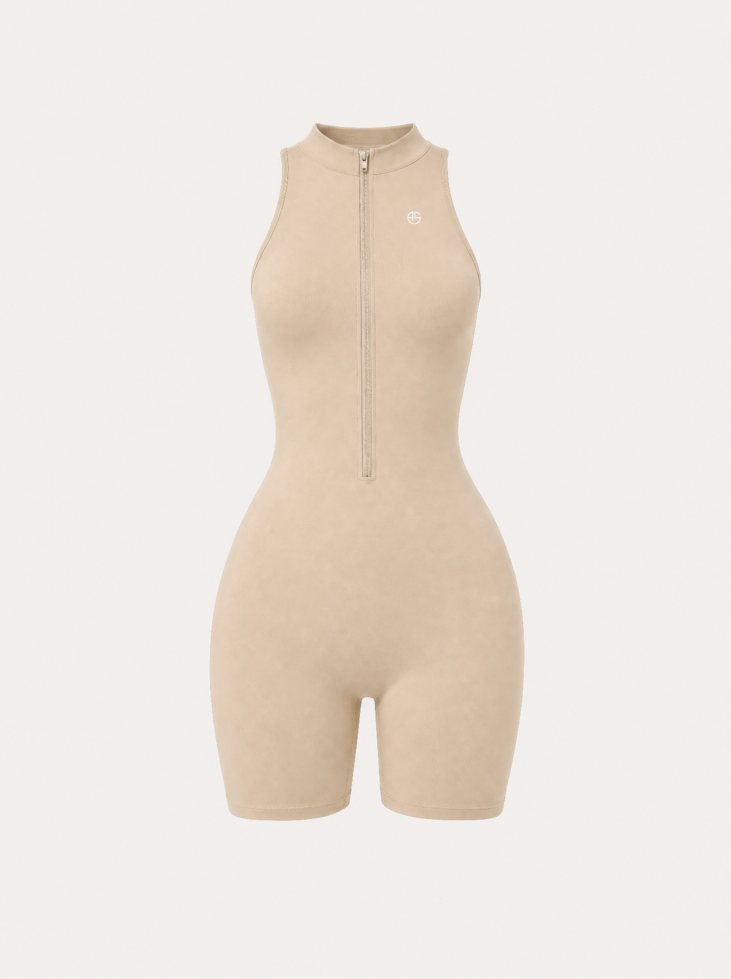 Contour Fit Performance Romper | Sand