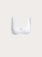 Sleek Scoop Neck Bralette |White